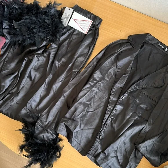 Boohoo Intimates Sleepwear Nwt Boohoo Premium Feather Trim